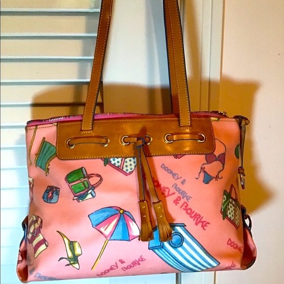 Vintage Dooney & Bourke Beach Themed Handbag - Picture 1 of 16
